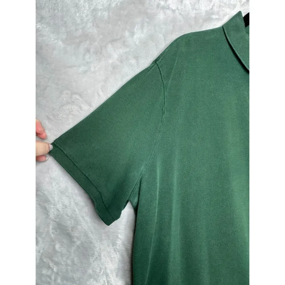 Polo Ralph Lauren Polo Shirt Men XL Dark Green Classic Fit Pique Cotton Preppy